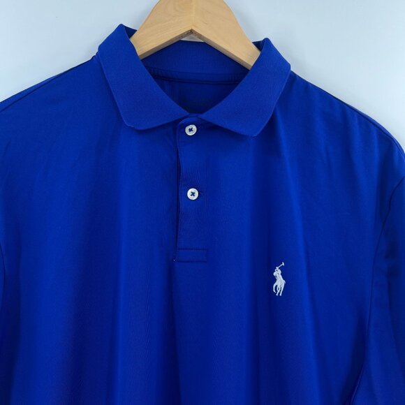 Polo Ralph Lauren Men M Performance Royal Blue Stretch Golf  Preppy Casual - Picture 8 of 9